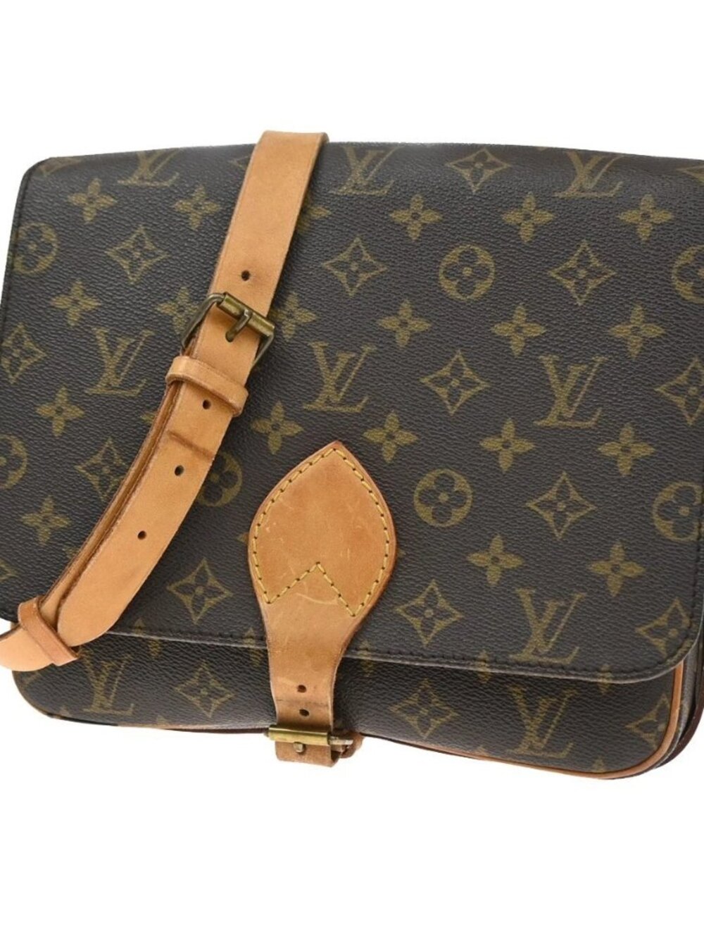 LOUIS VUITTON Cartouchiere GM Shoulder Bag Monogram Leather Brown M51252 70CB233
